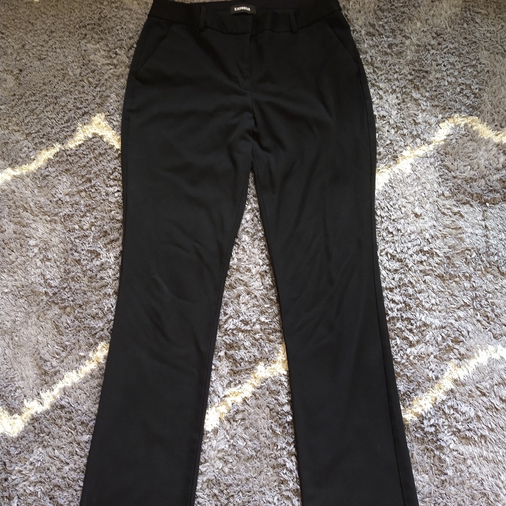 Black, barely boot, dress pants